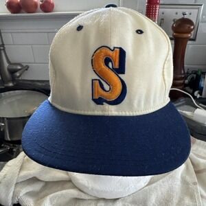 Vintage Seattle Mariners New Era Pro Model Snapback Hat Extremely Rare